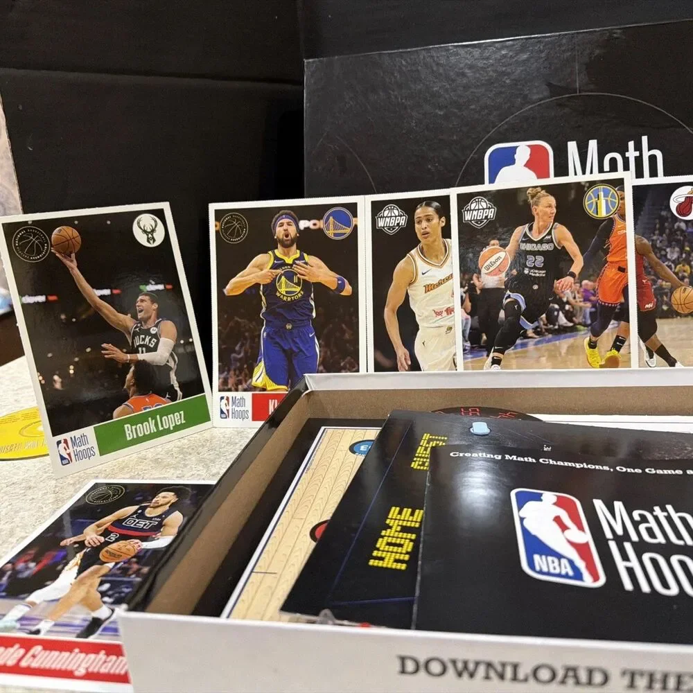 NBA Math Hoops 2015 Hasbro Basketball Board Game Educational Getty Images New